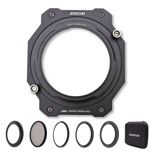 JONGSUN Filter Holder Camera, Square Filter Holder System Kit, Metal Aluminum Lens Adapter for Filter 100x100mm 100x150mm